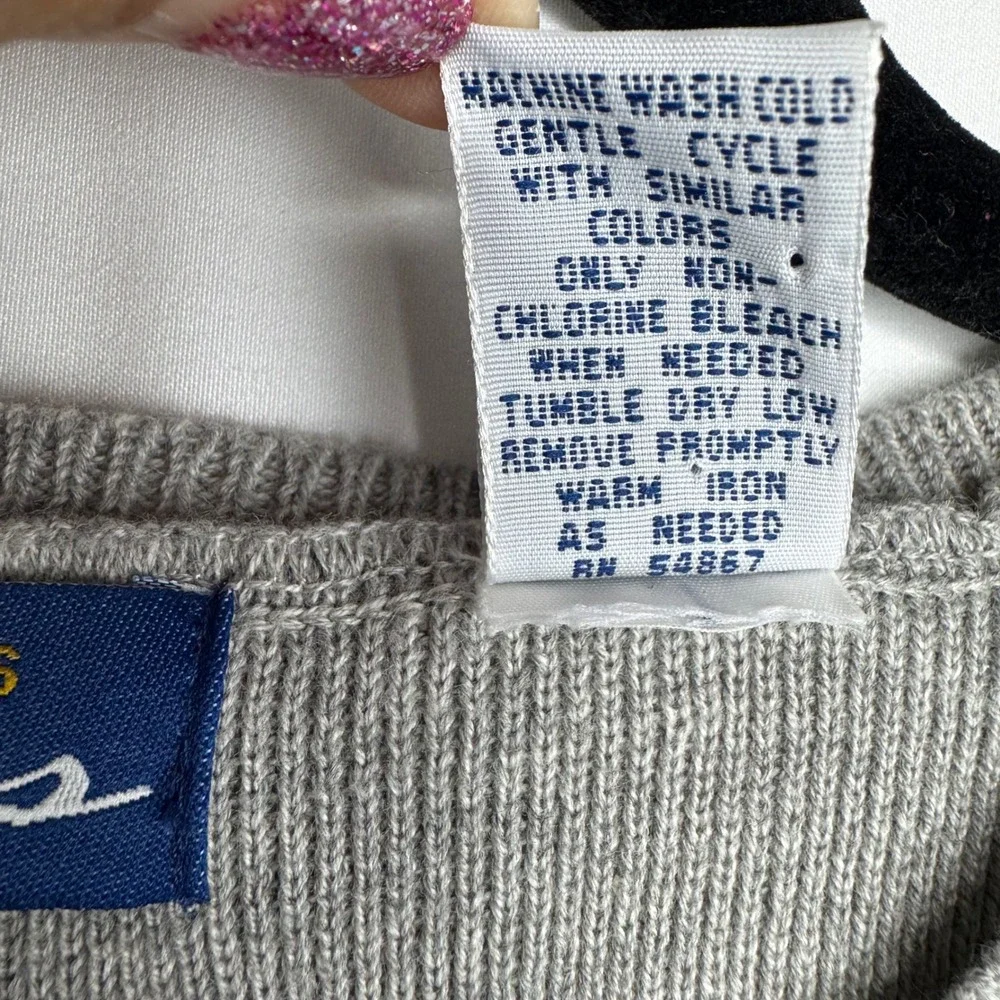 Vintage Y2K Preppy Twee Striped Sweater Vest Express Bleus Sz Med Black and Grey